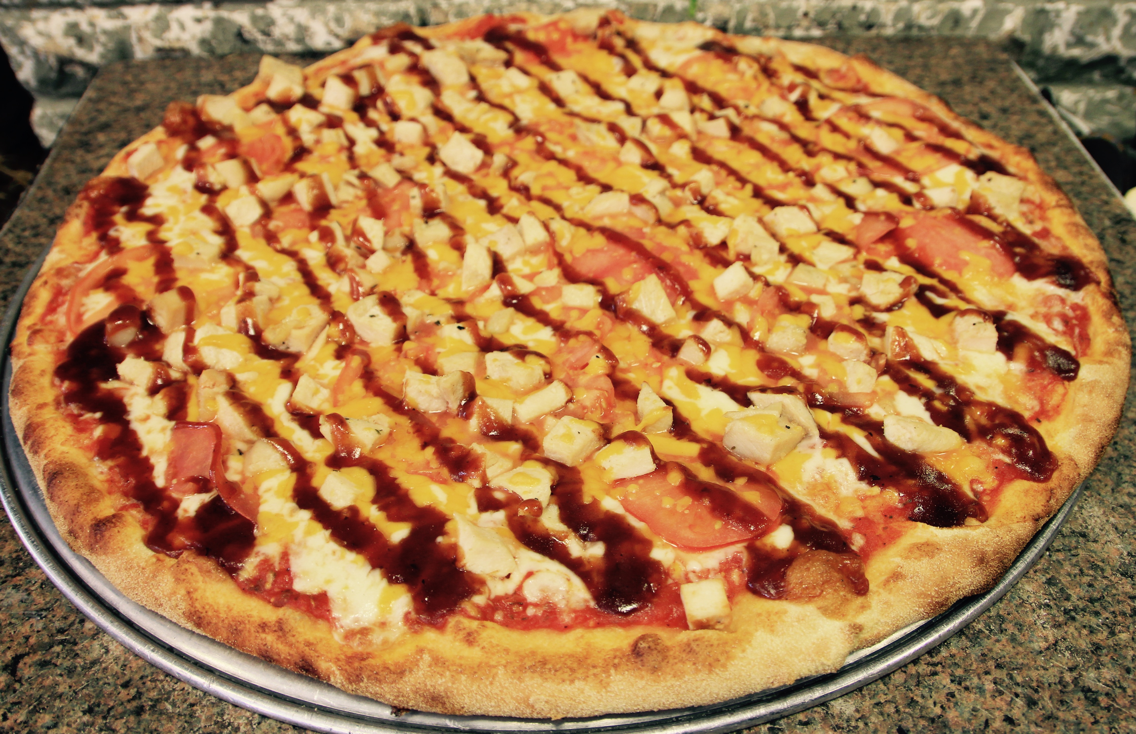 Order Barbecue Chicken Pizza food online from Davinci The Art Of Brick Oven Pizza store, Montclair on bringmethat.com