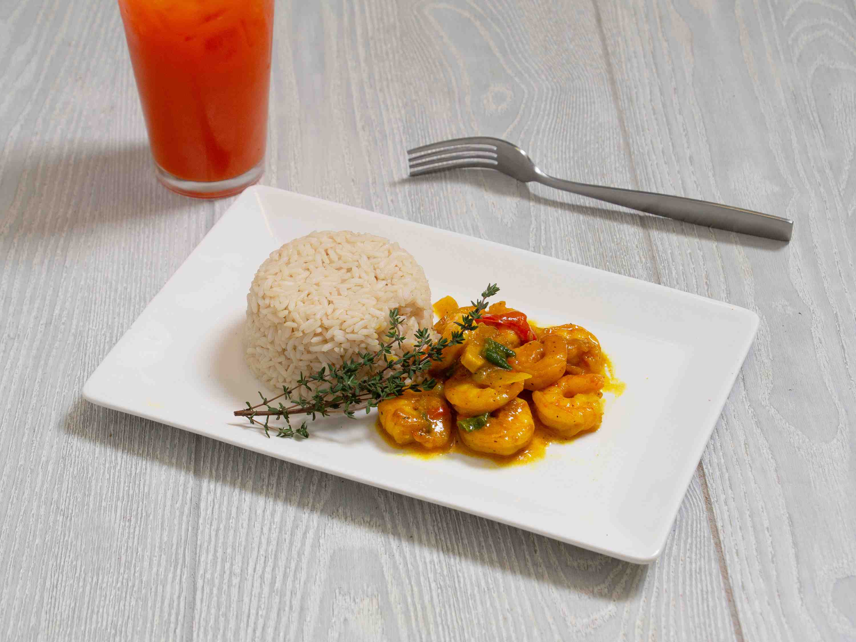 Order Curried Shrimp food online from Grapes Real Jamaican Cuisine store, Wilmington on bringmethat.com