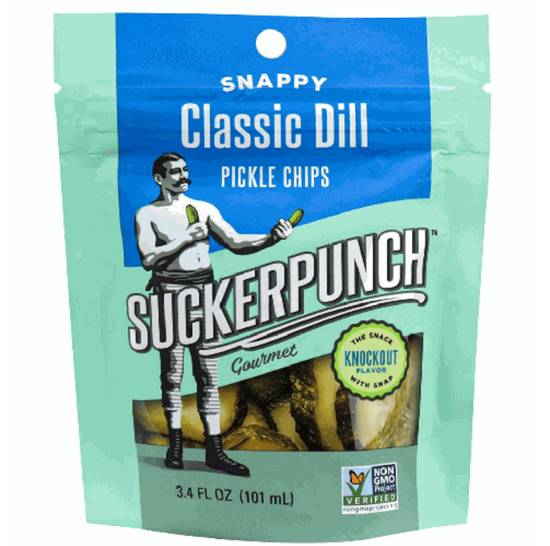 Order Suckerpunch Pickle Chips - Classic Dill food online from IV Deli Mart store, Goleta on bringmethat.com