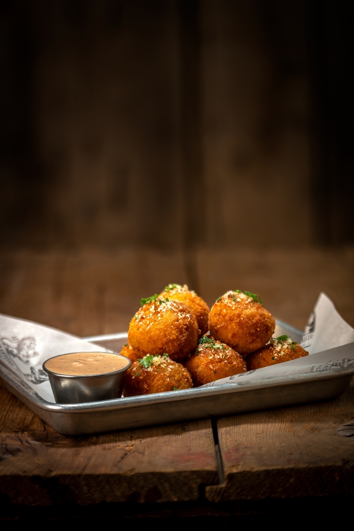 Order Spicy Beer Cheese Croquettes food online from The Taproom at Firestone Walker Brewing Company store, Buellton on bringmethat.com