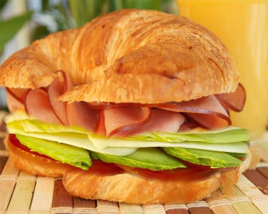 Order Ham Sandwich Croissant food online from Soup Kettle Grille store, Meridian on bringmethat.com