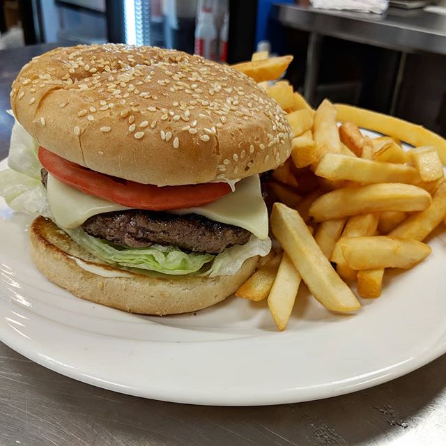 Order Cheeseburger with Fries food online from Brothers Breakfast store, Peabody on bringmethat.com
