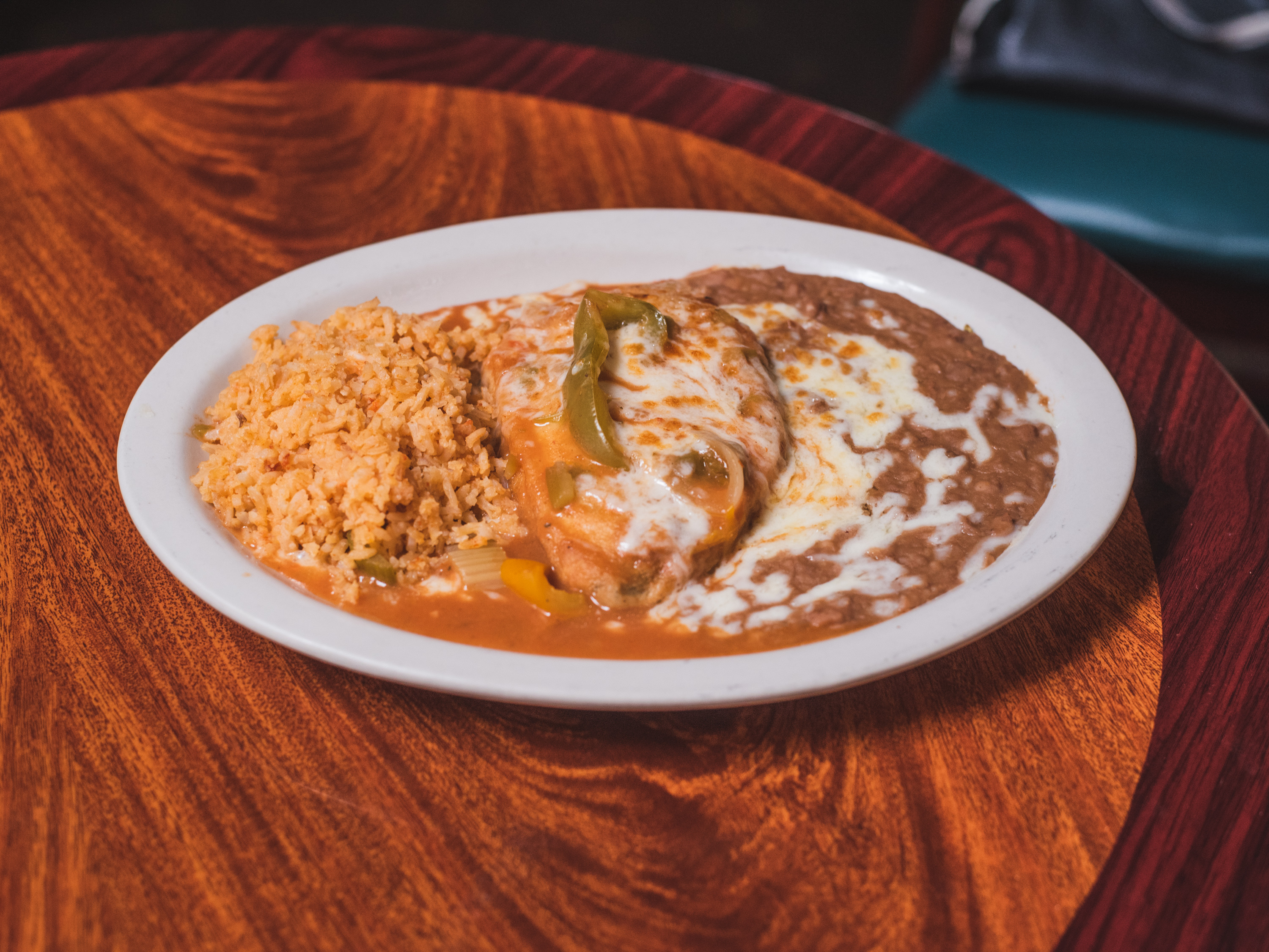 Order Chile Relleno Combination food online from Rudy Mexican Restaurant store, Monrovia on bringmethat.com