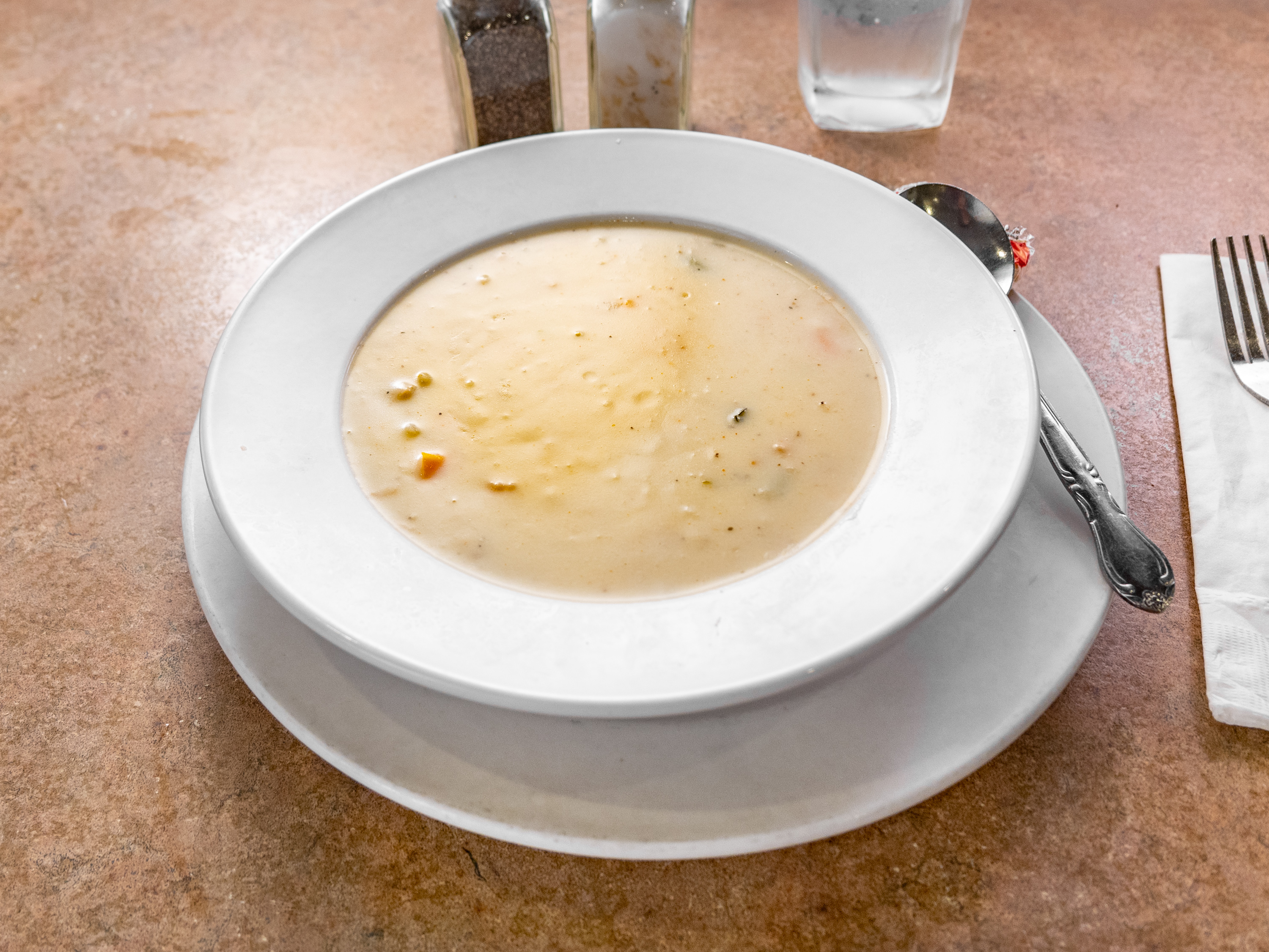 Order New England Clam Chowder Soup food online from Larry Ii Restaurant store, Vineland on bringmethat.com
