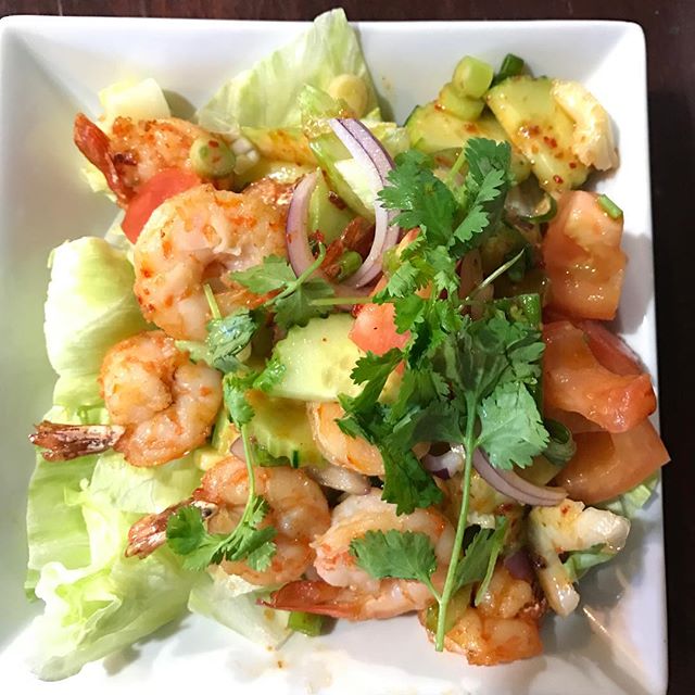 Order Shrimp Salad food online from Wanya Thai Restaurant store, Canyon Country on bringmethat.com