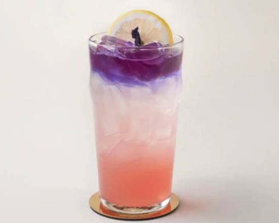 Order Strawberry Butterfly Lychee Lemonade (3 layers) food online from Happy Tea Cafe store, La Quinta on bringmethat.com