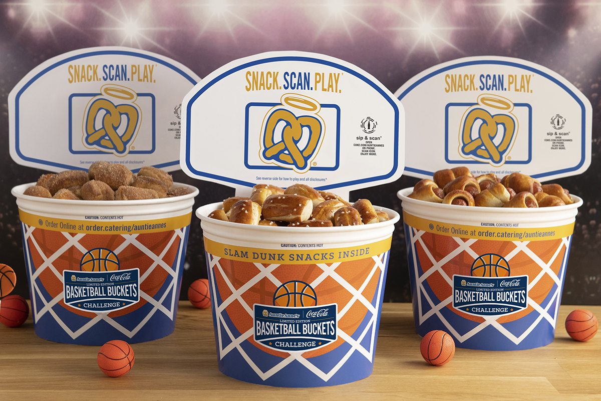 Order Original Nuggets Free Throw Bucket food online from Auntie Anne's store, Kansas City on bringmethat.com