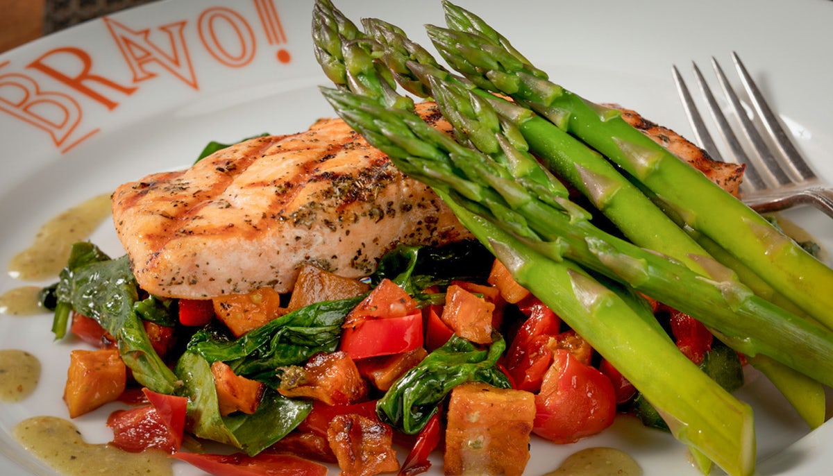 Order Grilled Salmon* food online from Bravo! Cucina Italiana store, Pittsburgh on bringmethat.com