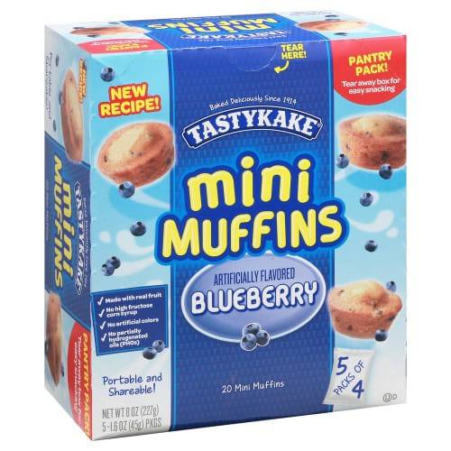Order Tastykake · Blueberry Mini Muffins (5 x 1.6 oz) food online from Safeway store, Rehoboth Beach on bringmethat.com