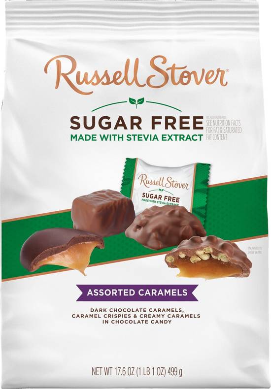 Order Russell Stover Sugar Free Assorted Caramels with Stevia, 17.6 OZ food online from Cvs store, Temecula on bringmethat.com