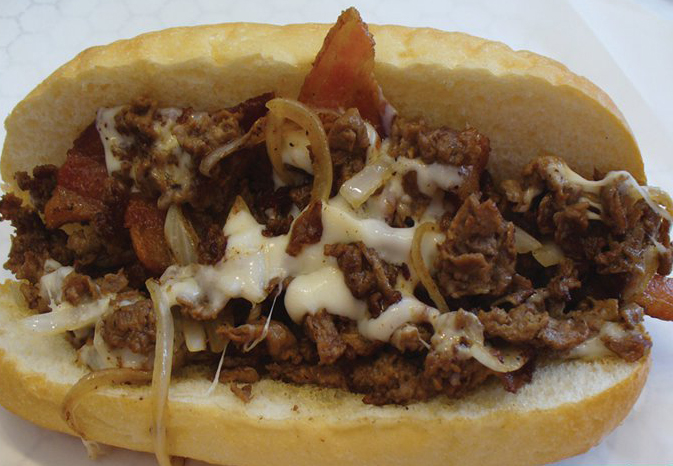 Order Bacon Cheesesteak  food online from Theo Cheesesteak Shop store, San Leandro on bringmethat.com