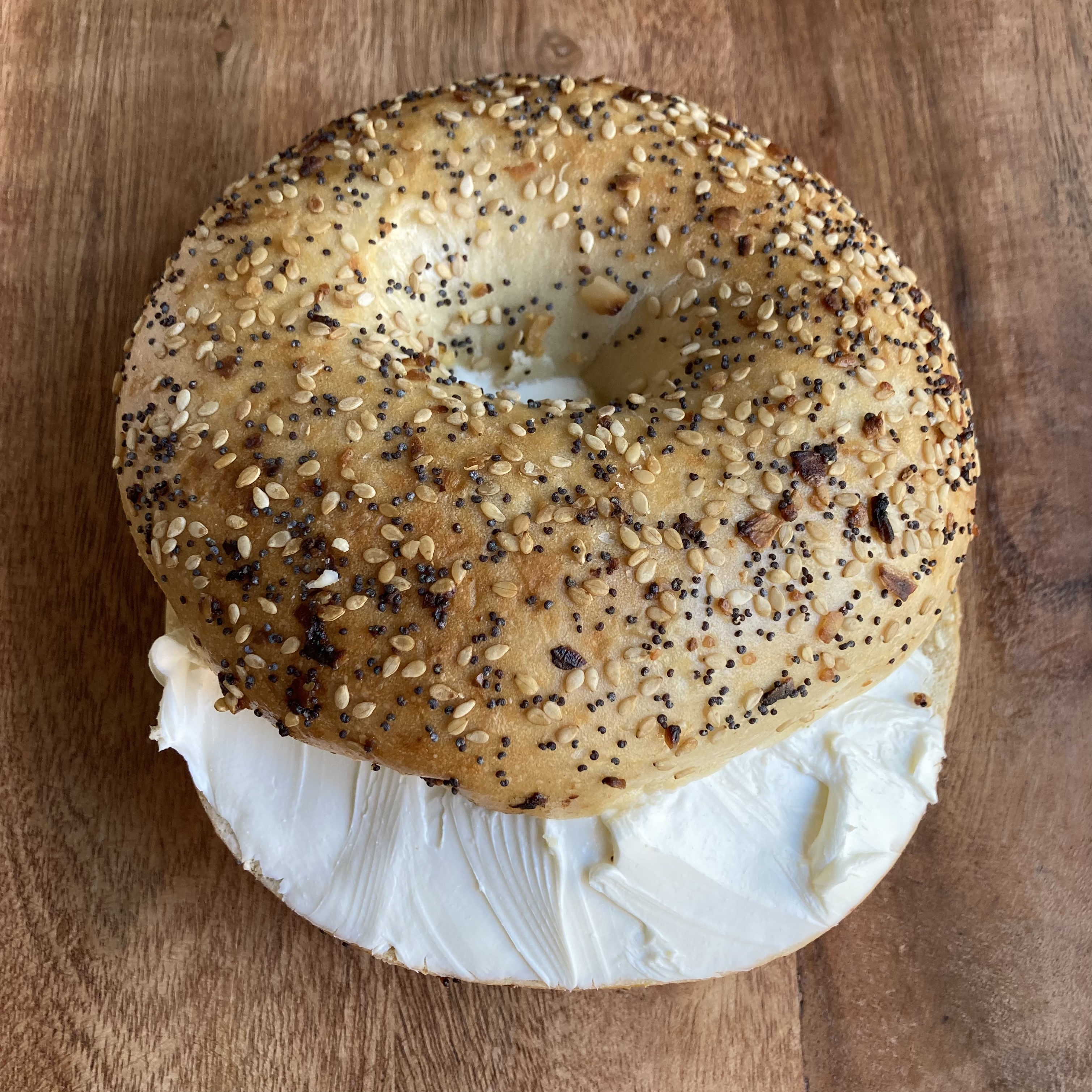 Order Bagel with Cream Cheese food online from B Cup store, New York on bringmethat.com