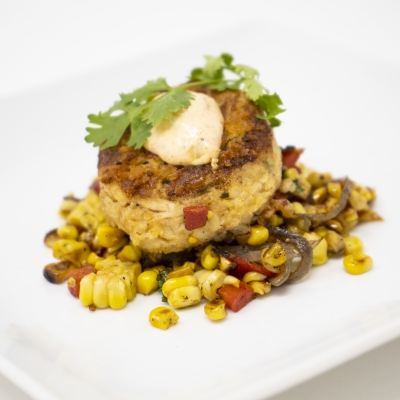 Order Pan Seared Crab Cake food online from Fahrenheit 760 store, Stamford on bringmethat.com