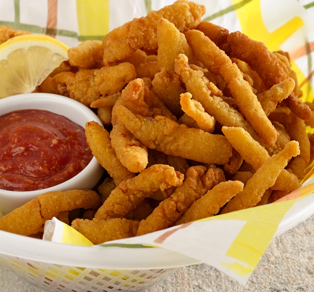 Order 1/4 Lbs Clam Strips food online from Broaster At New Omm Market store, Sacramento on bringmethat.com