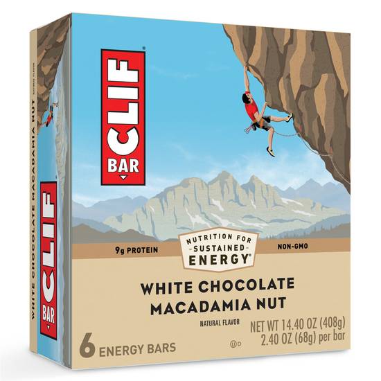 Order Clif Bar Energy Bars, 6 CT, White Chocolate Macadamia Nut food online from Cvs store, WESTON on bringmethat.com
