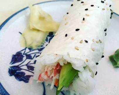 Order Baked Crab Hand Roll food online from Yummy House store, Brea on bringmethat.com