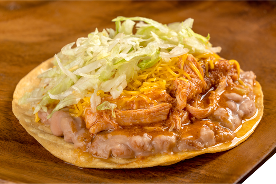 Order Chicken Tostada food online from Filiberto Mexican Food store, Tucson on bringmethat.com