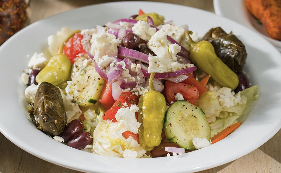 Order Greek Salad food online from Casa Calamari store, Brooklyn on bringmethat.com