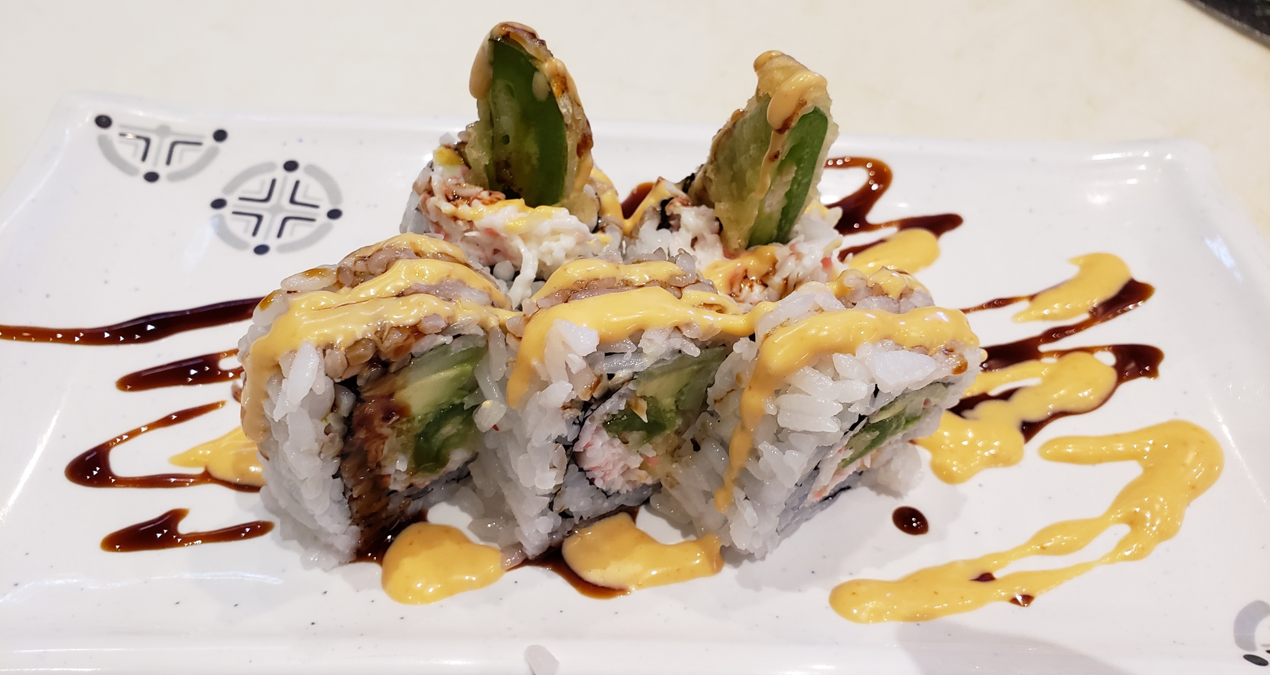 Order Green Chili Tempura Roll food online from Sushi Mon store, Las Vegas on bringmethat.com