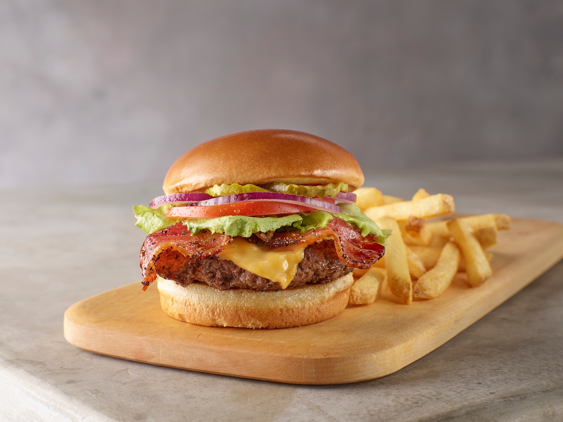 Order Bacon Cheeseburger food online from Smokey Bones Barbeque & Grill store, Greensburg on bringmethat.com