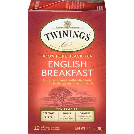Order Twinings of London English Breakfast Tea Bags, 20 CT food online from Cvs store, GREENWICH on bringmethat.com
