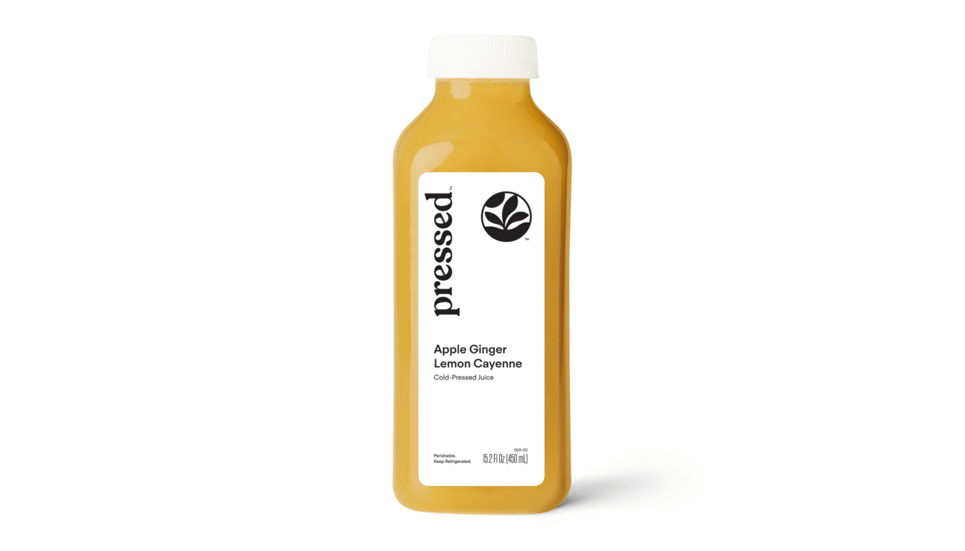 Order Apple Lemon Ginger Cayenne Juice food online from Pressed store, Cupertino on bringmethat.com