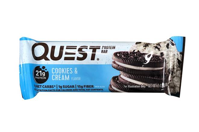 Order Quest Bar Cookies and Creme (2.12oz) food online from Royal Farms store, Dover on bringmethat.com