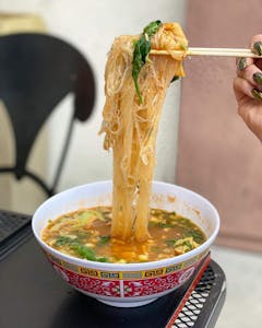 Order Korean Chicken Noodle Soup food online from Buldogis Gourmet Hot Dogs store, Las Vegas on bringmethat.com