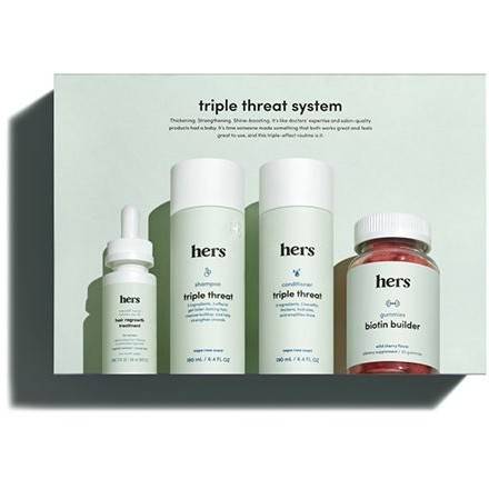 Order hers triple threat 4 piece system - total hair package to support hair growth food online from Goodees Cravings store, Marietta on bringmethat.com