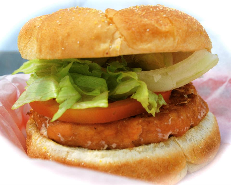 Order Salmon Burger food online from Little Brothers Burgers store, Royal Oak on bringmethat.com