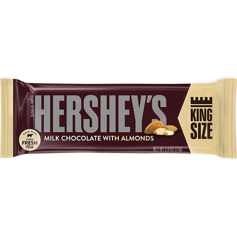 Order Hershey’s Almond King Size 2.6oz food online from Aplus store, Annville on bringmethat.com