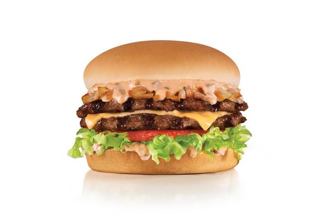 Order California Classic Double Cheeseburger food online from Carl's Jr. store, Fullerton on bringmethat.com