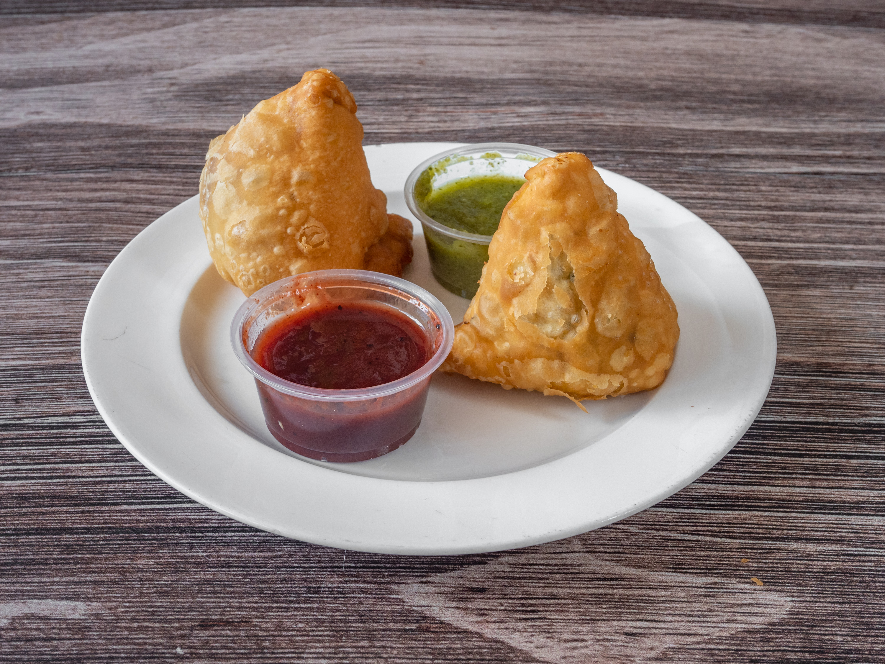 Order Meat Samosa food online from Golden Gate Pizza & Indian Cuisine store, San Francisco on bringmethat.com