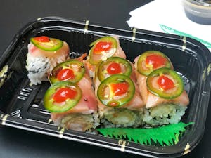 Order Sea Her shine Roll food online from Asuka Sushi Japanese Cuisine store, Mt Laurel Township on bringmethat.com
