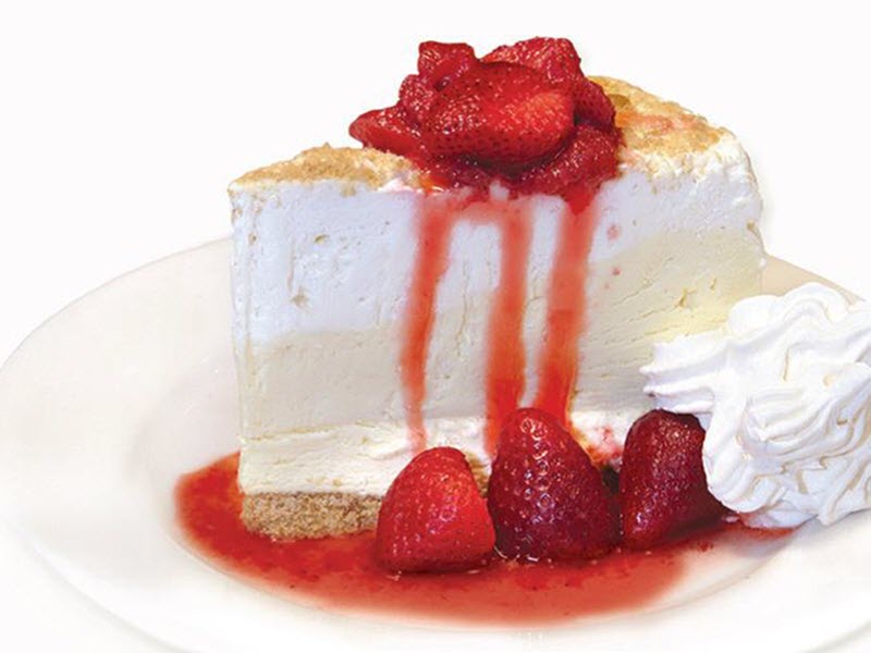 Order Cheesecake Slice With Strawberries food online from The Pasta House Co. store, Saint Louis on bringmethat.com