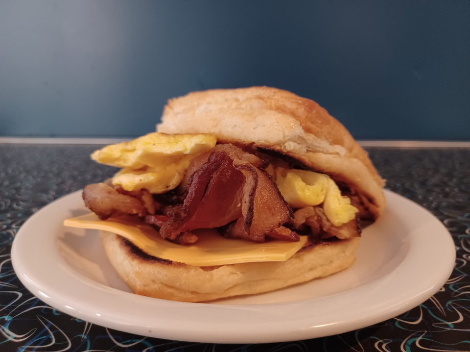 Order Bacon Breakfast Sandwich food online from Muffin Top Cafe store, Minneapolis on bringmethat.com
