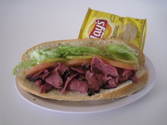 Order Pastrami Sub food online from Guido's Pizza and Pasta store, Northridge on bringmethat.com
