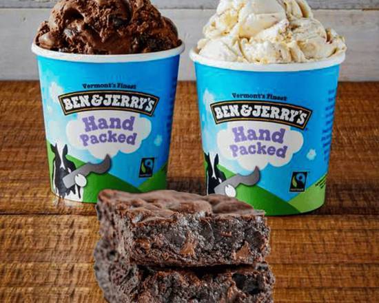 Order 2 Pint and 2 Brownies Combo  food online from Ben & Jerry store, Burbank on bringmethat.com