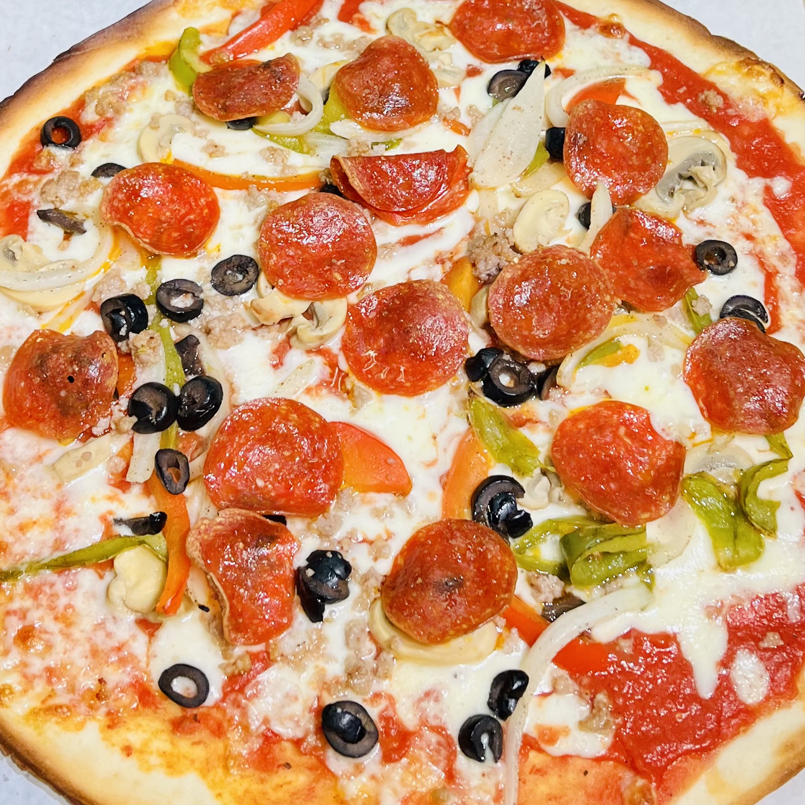 Order Gluten-Free Works Pizza food online from Nicks Pizza & Deli store, Fanwood on bringmethat.com