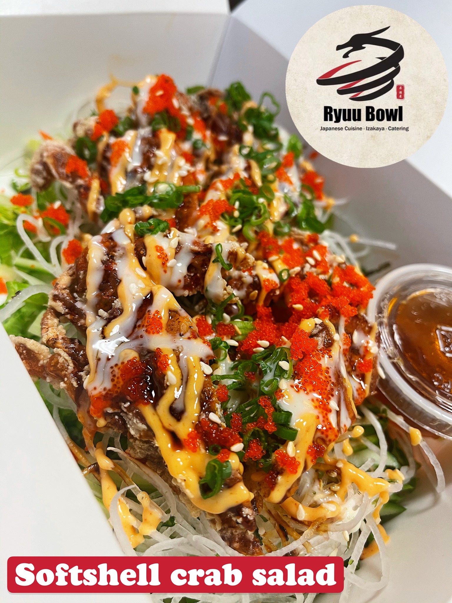 Order Softshell Crab Salad food online from Ryuu Bowl store, Anchorage on bringmethat.com