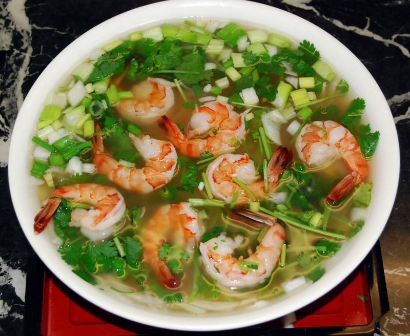 Order S11. Shrimp (Pho Bo Shrimp) Soup -3PD food online from Saigon Pho Kitchen store, Morgantown on bringmethat.com