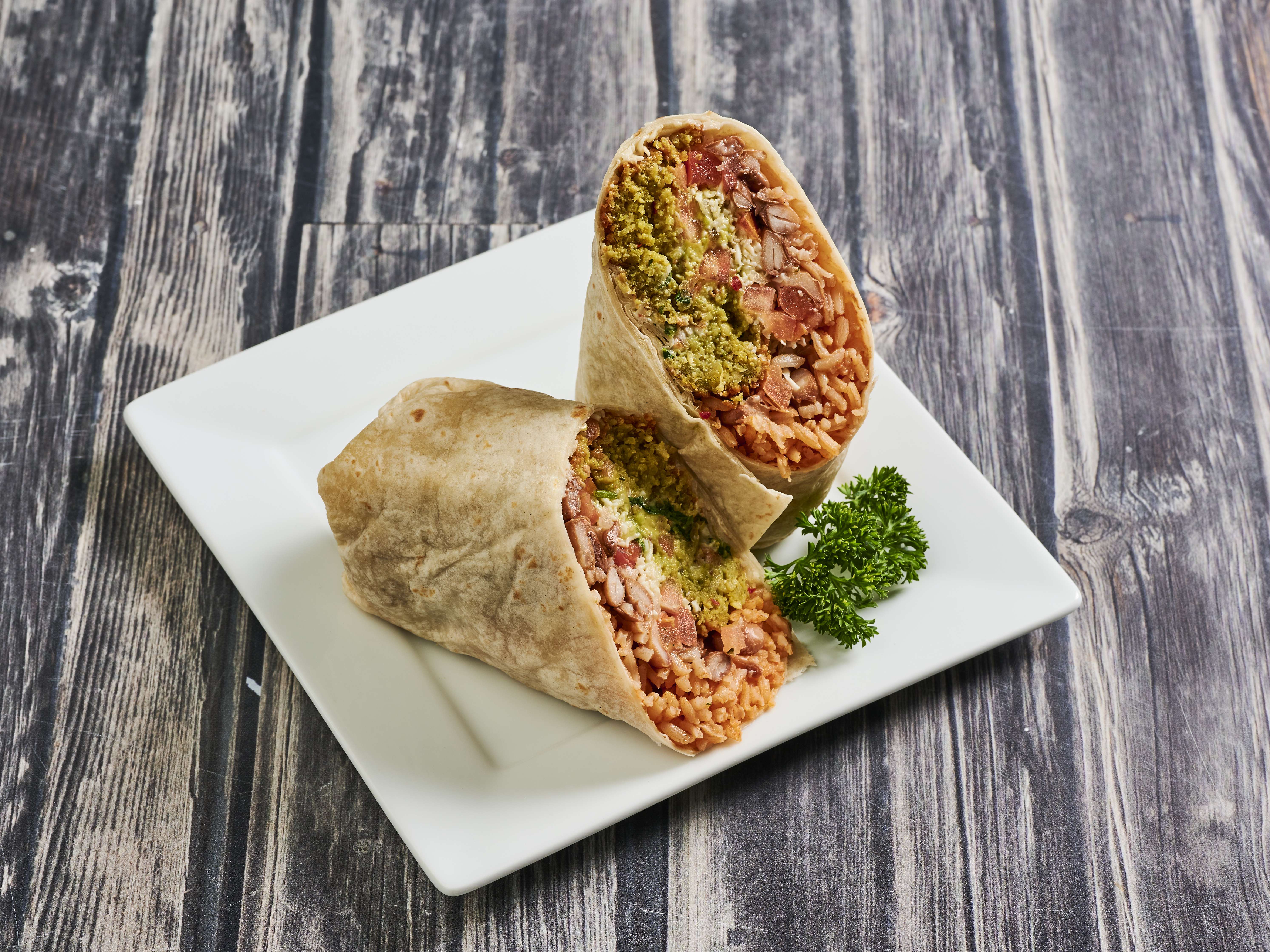 Order Super Burrito food online from Torshi Mexiterranean store, San Francisco on bringmethat.com