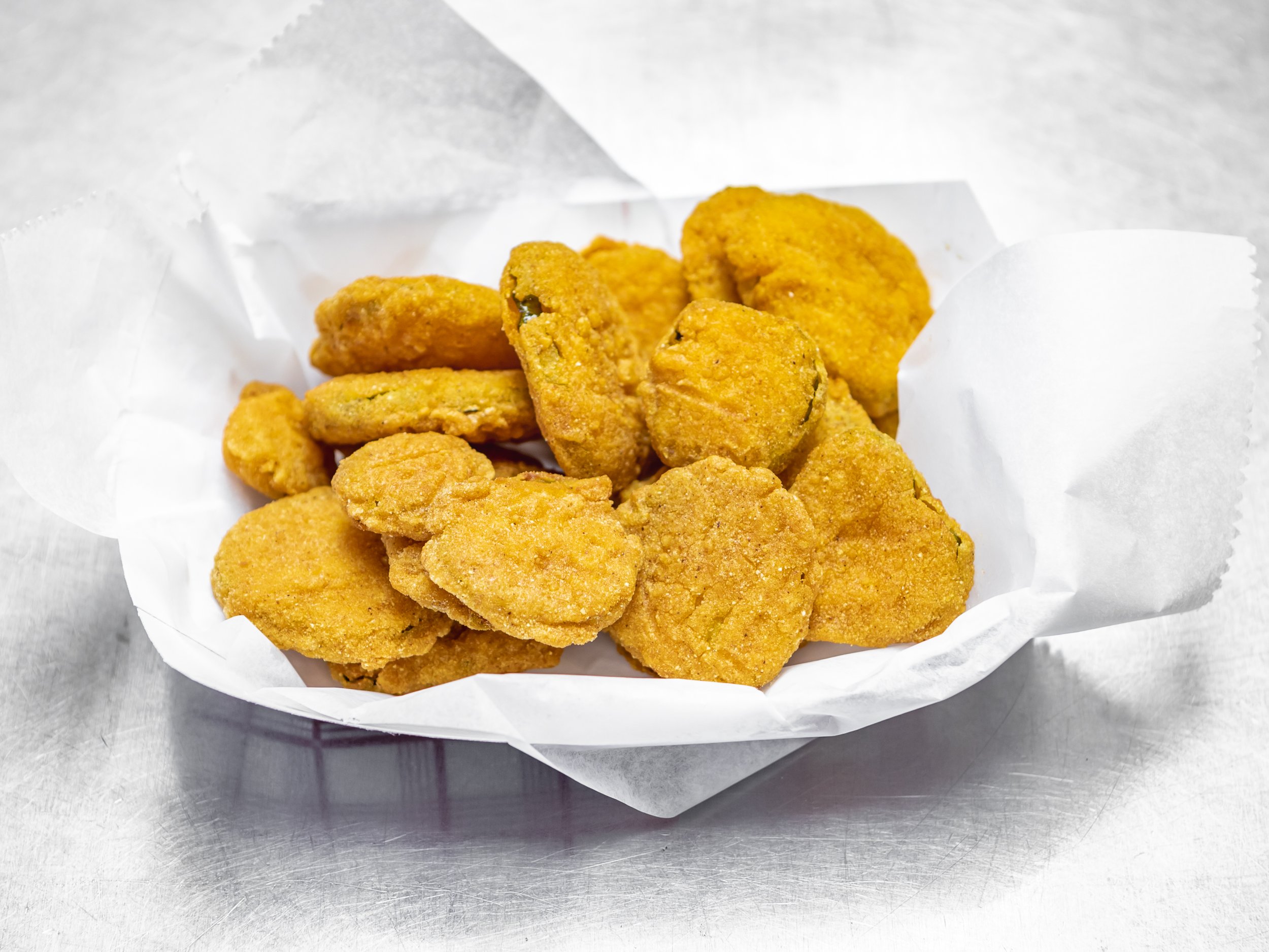 Order Fried Pickle Chips food online from Weather Vane Ice Creme store, Granite City on bringmethat.com