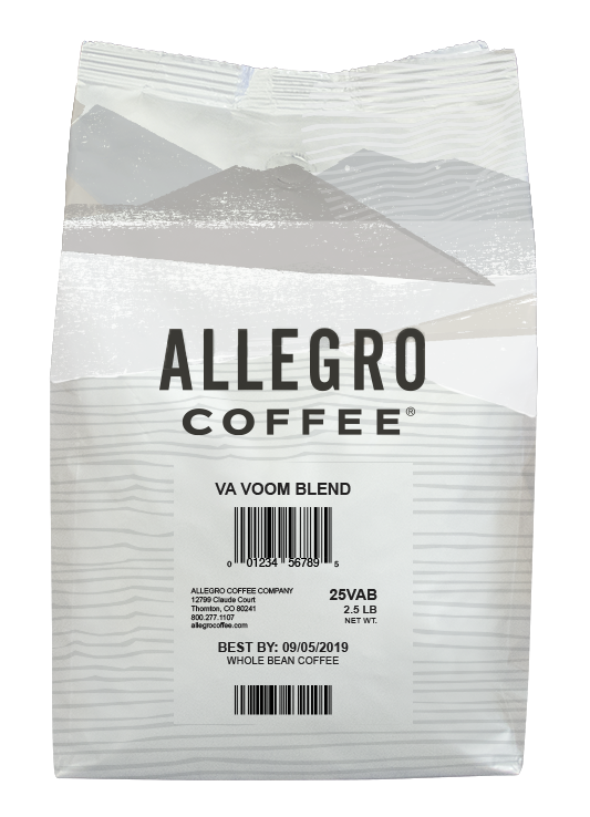 Order VA Voom Blend (Whole Bean/2.5 lb.) food online from Allegro Coffee Company store, Wynnewood on bringmethat.com