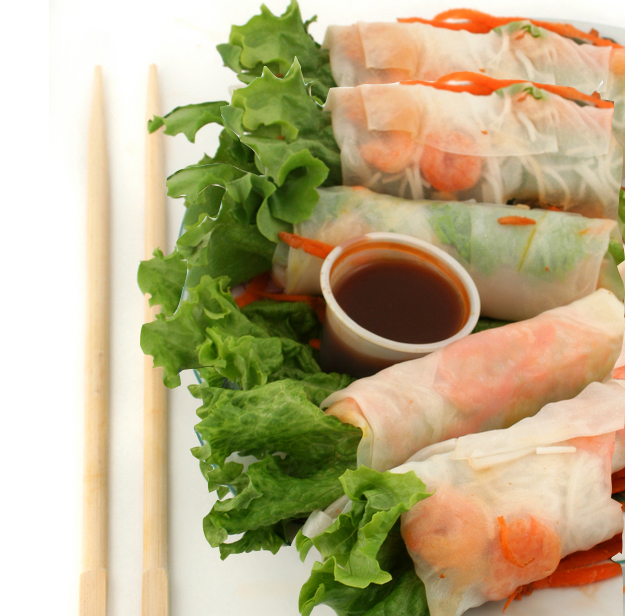 Order 5. Fresh Spring Rolls food online from Thai Mekong Restaurant store, Graham on bringmethat.com