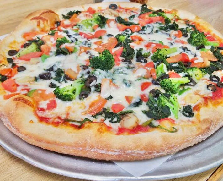 Order Veggie Special Pizza - Personal 10'' food online from Nonna Rosa Pizzeria store, Norristown on bringmethat.com