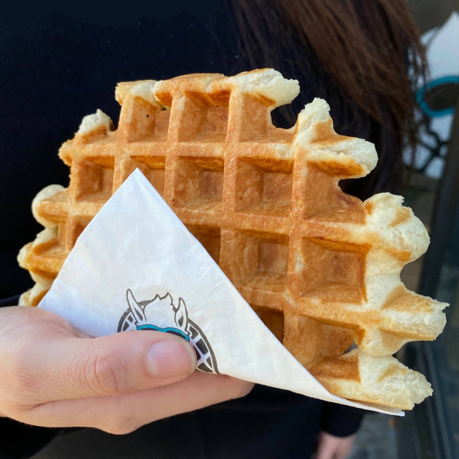Order Individually Wrapped Waffle [1 count] food online from The Dolly Llama store, Los Angeles on bringmethat.com