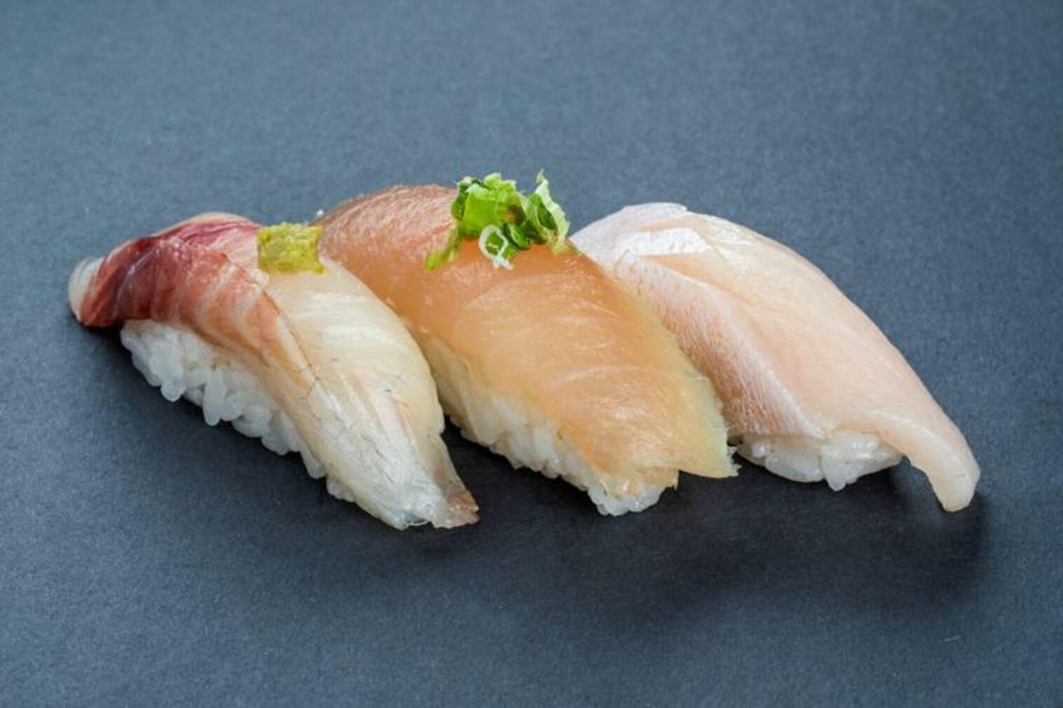 Order (b199) Shiromi Trio Sushi food online from Sushi Stop store, Los Angeles on bringmethat.com