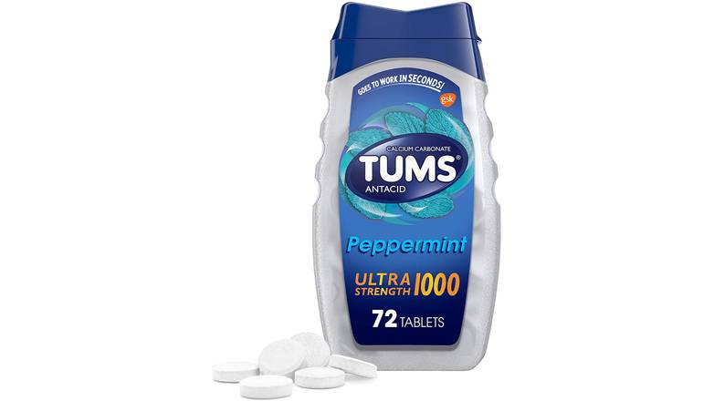 Order Tums Ultra 1000 Antacid Chewable Tablets Peppermint food online from Anderson Convenience Markets #140 store, Omaha on bringmethat.com