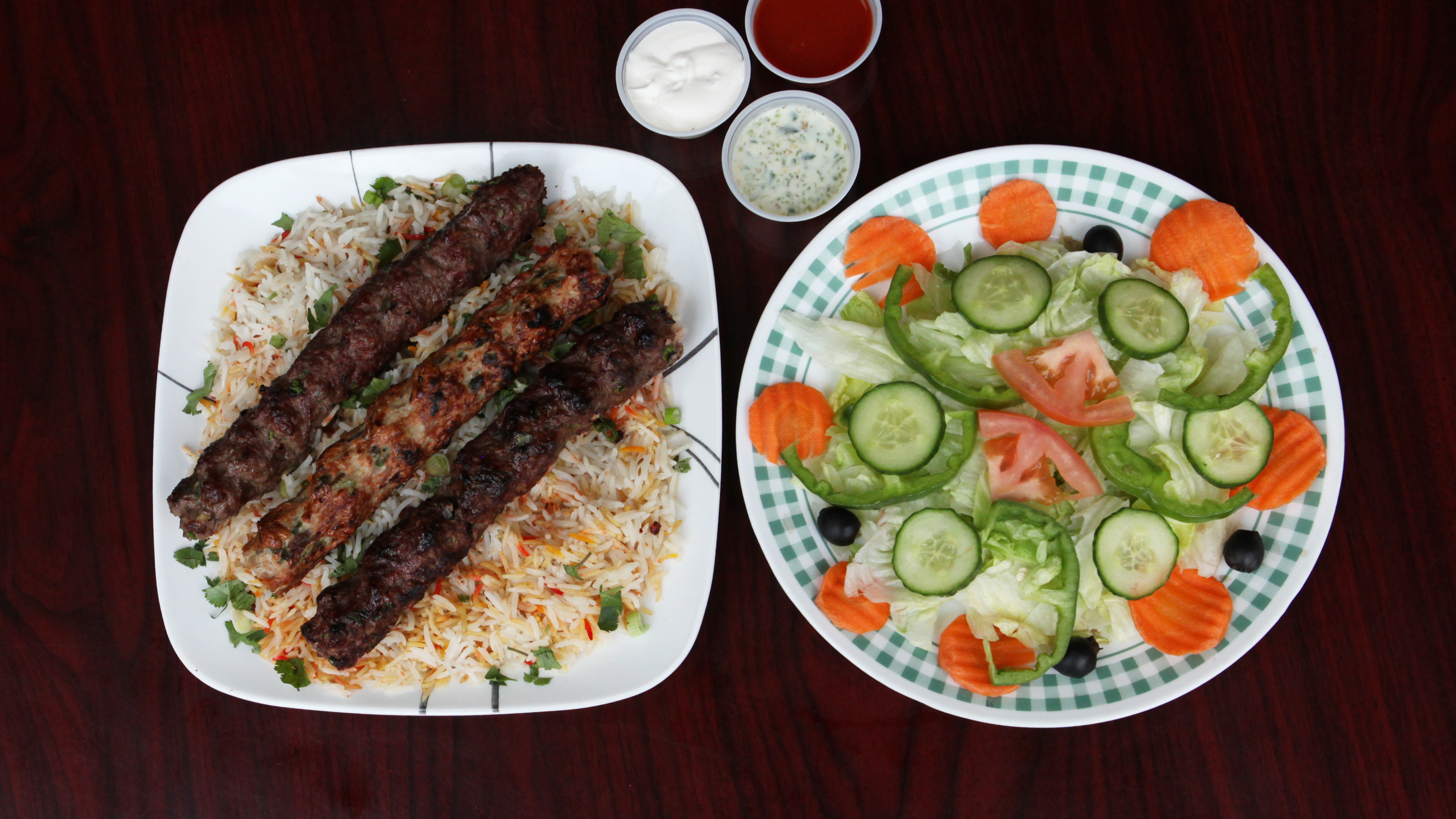 Order 18. Mix and Match Beef Kofta Platter food online from Peshawri Kebab store, Waltham on bringmethat.com